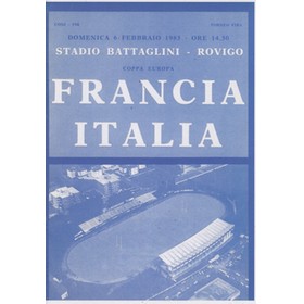 ITALY V FRANCE 1983 RUGBY UNION PROGRAMME