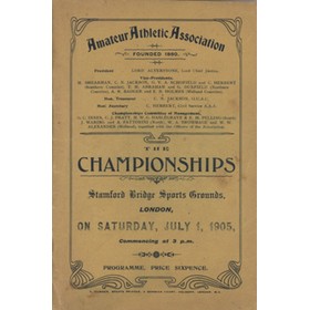 AMATEUR ATHLETIC ASSOCIATION CHAMPIONSHIPS 1905 (STAMFORD BRIDGE) PROGRAMME