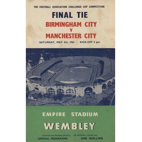 BIRMINGHAM CITY V MANCHESTER CITY 1956 (F.A. CUP FINAL) FOOTBALL PROGRAMME