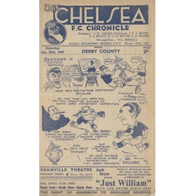 CHELSEA V DERBY COUNTY 1946-47 (F.A. CUP) FOOTBALL PROGRAMME