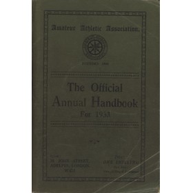 AMATEUR ATHLETIC ASSOCIATION HANDBOOK 1933