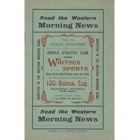 ARGYLE ATHLETIC CLUB (PLYMOUTH) GRAND WHITSUN SPORTS 1906 PROGRAMME