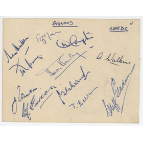 ENGLAND CRICKET TEAM 1949 CRICKET AUTOGRAPHS (& SOUTH OF ENGLAND TEAM)