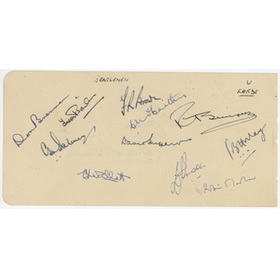 GENTLEMEN CRICKET TEAM 1952 AUTOGRAPH PAGE