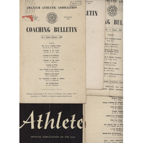 AMATEUR ATHLETIC ASSOCIATION - COACHING BULLETIN / THE ATHLETE, FEB 1949 - FEB 1952 (FULL RUN, 15 ITEMS)