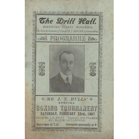 CHRIS CLARKE V TED MOORE (WOOLWICH) 1907 BOXING PROGRAMME