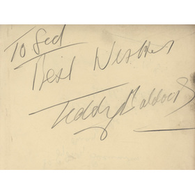 TEDDY BALDOCK BOXING AUTOGRAPH