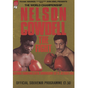 AZUMAH NELSON V PAT COWDELL 1985 BOXING PROGRAMME