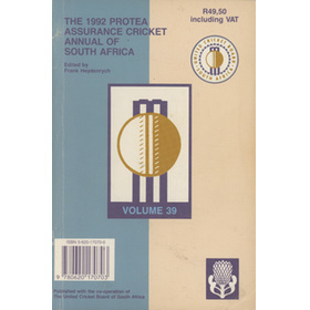 THE 1992 PROTEA CRICKET ANNUAL OF SOUTH AFRICA