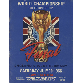 ENGLAND V WEST GERMANY 1966 WORLD CUP FINAL FOOTBALL PROGRAMME