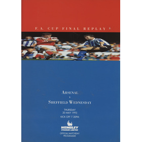 ARSENAL V SHEFFIELD WEDNESDAY 1993 (F.A. CUP FINAL REPLAY) FOOTBALL PROGRAMME