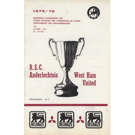 ANDERLECHT V WEST  HAM UNITED 1976 (ECWC FINAL) FOOTBALL PROGRAMME (BRIAN GLANVILLE