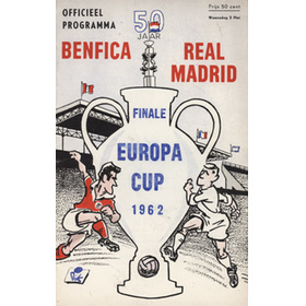 BENFICA V REAL MADRID 1962 (EUROPEAN CUP FINAL) FOOTBALL PROGRAMME