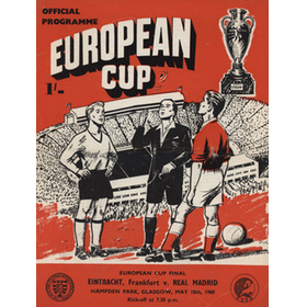 EINTRACHT FRANKFURT V REAL MADRID 1960 (EUROPEAN CUP FINAL) FOOTBALL PROGRAMME - BRIAN GLANVILLE