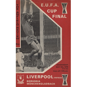LIVERPOOL V BORUSSIA MONCHENGLADBACH 1973 (UEFA CUP FINAL ) FOOTBALL PROGRAMME - BRIAN GLANVILLE