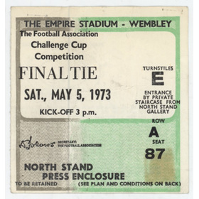 LEEDS UNITED V SUNDERLAND 1973 (F.A. CUP FINAL) FOOTBALL TICKET