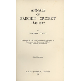 ANNALS OF BRECHIN CRICKET 1849-1927