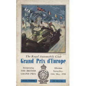 BRITISH GRAND PRIX 1950 OFFICIAL MOTOR RACING PROGRAMME