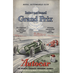 BRITISH GRAND PRIX 1948 OFICIAL MOTOR RACING PROGRAMME