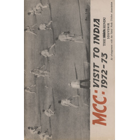 ENGLAND TOUR OF INDIA 1972-73 CRICKET BROCHURE