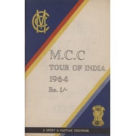 ENGLAND TOUR OF INDIA 1964 CRICKET BROCHURE
