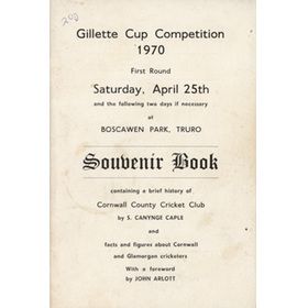 A BRIEF HISTORY OF CORNWALL COUNTY CRICKET CLUB