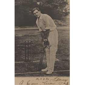 C.B. FRY (SUSSEX & ENGLAND) CRICKET POSTCARD