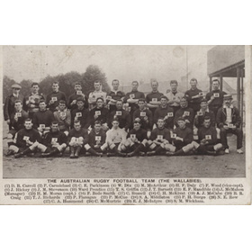 AUSTRALIAN RUGBY FOOTBALL TEAM (THE WALLABIES) 1908-09