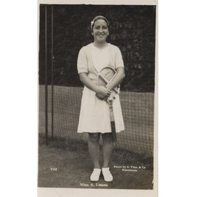 ANITA LIZANA (CHILE) TENNIS POSTCARD