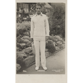 BUNNY AUSTIN (ENGLAND) TENNIS POSTCARD