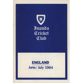 INANDA CRICKET CLUB (JOHANNESBURG) CRICKET TOUR TO ENGLAND 1984 BROCHURE