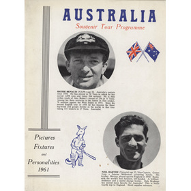 AUSTRALIA 1961 SOUVENIR CRICKET TOUR PROGRAMME