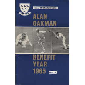 ALAN OAKMAN (SUSSEX) 1965 CRICKET BENEFIT BROCHURE