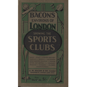 BACONS ENVIRONS OF LONDON - SHOWING THE SPORTS CLUBS