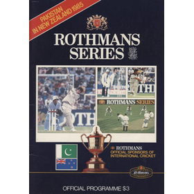 PAKISTAN CRICKET TOUR OF NEW ZEALAND 1985 (ROTHMANS SERIES) BROCHURE
