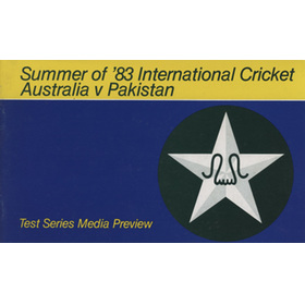 PAKISTAN CRICKET TOUR TO AUSTRALIA 1983-84 MEDIA PREVIEW