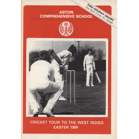 ASTON COMPREHENSIVE SCHOOL CRICKET TOUR TO WEST INDIES 1984 BROCHURE