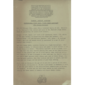 BARRY MCGUIGAN 1983 PRESS PROMOTIONAL 