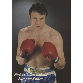 ANDERS EKLUND (SWEDEN) SIGNED BOXING POSTCARD