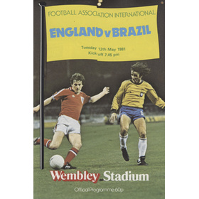 ENGLAND V BRAZIL 1981 FOOTBALL PROGRAMME