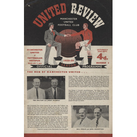 MANCHESTER UNITED V TOTTENHAM HOTSPUR 1958-59 FOOTBALL PROGRAMME