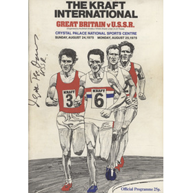 ENGLAND V RUSSIA 1975 (CRYSTAL PALACE) SIGNED ATHLETICS PROGRAMME