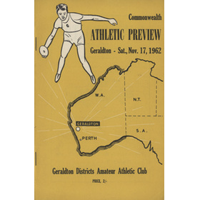 COMMONWEALTH ATHLETIC PREVIEW - GERALDTON SAT. NOV. 17, 1962