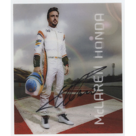 FERNANDO ALONSO (SPAIN) SIGNED MOTOR RACING CARD
