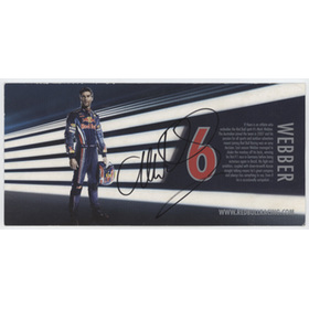 MARK WEBBER (AUSTRALIA) SIGNED MOTOR RACING CARD