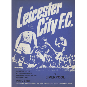 LEICESTER CITY V LIVERPOOL 1971 (CHARITY SHIELD) FOOTBALL PROGRAMME
