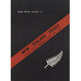 NEW ZEALAND TRIALS 1960 RUGBY UNION PROGRAMME