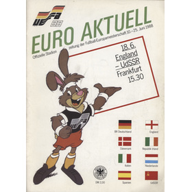 ENGLAND V RUSSIA 1988 (EUROPEAN CHAMPIONSHIPS) FOOTBALL PROGRAMME