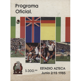 CIUDAD DE MEXICO CUP/AZTECA 200 TOURNAMENT 1985 FOOTBALL BROCHURE 