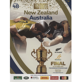 NEW ZEALAND V AUSTRALIA 2015 RUGBY WORLD CUP FINAL PROGRAMME